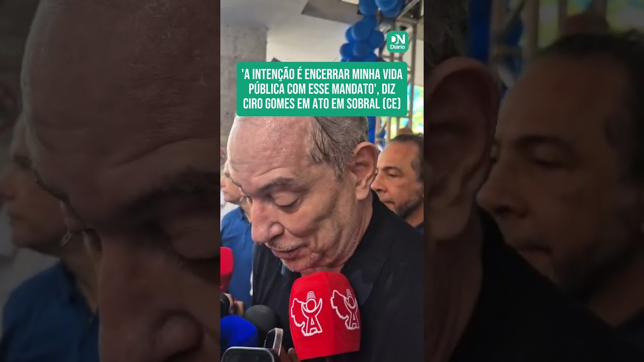 Imagem da notícia 'A intenção é encerrar minha vida pública com esse mandato', diz Ciro Gomes em ato em Sobral (CE)