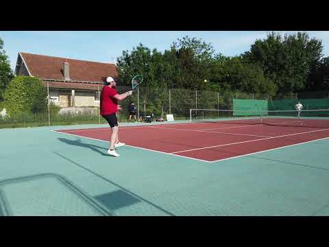 Petit entrainement cool avec mon groupe d'entrainement sans le coach (partie à Roland Garros)