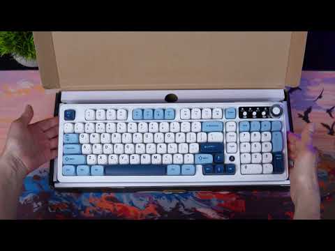 Клавіатура бездротова Ajazz AF98 Plus Glacier Blue (AF98-PLUS-GB)