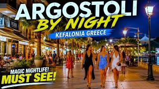 Argostoli by Night | Kefalonia Island Greece 🇬🇷 4K