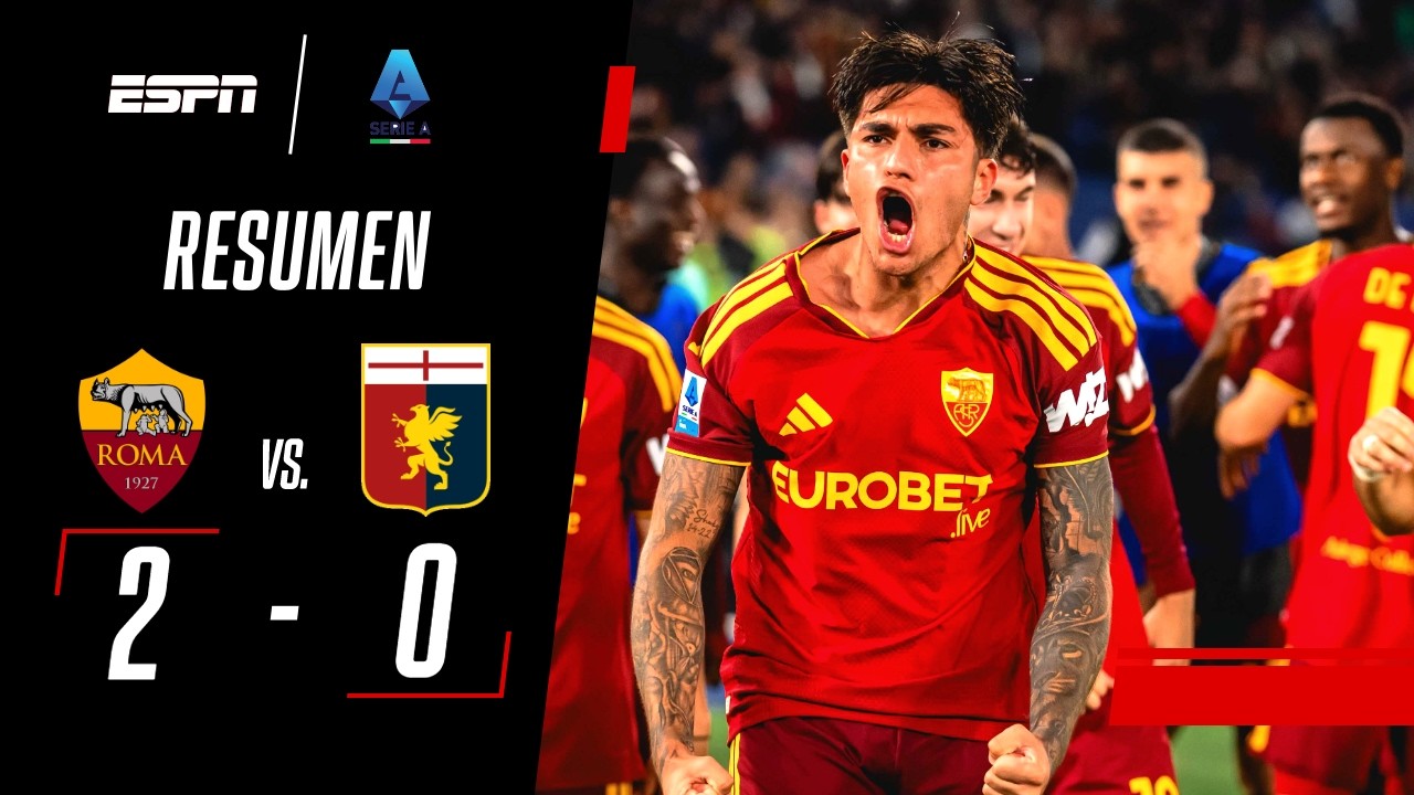 SANTI CASTRO METIÓ UN GOLAZO CLAVE PARA EL TRIUNFO DE LA ROMA | AS Roma 2-0 Genoa | RESUMEN