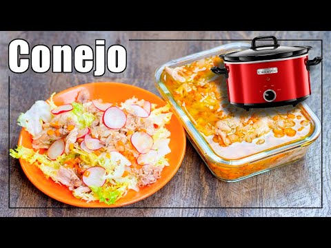 Conejo escabechado en olla lenta