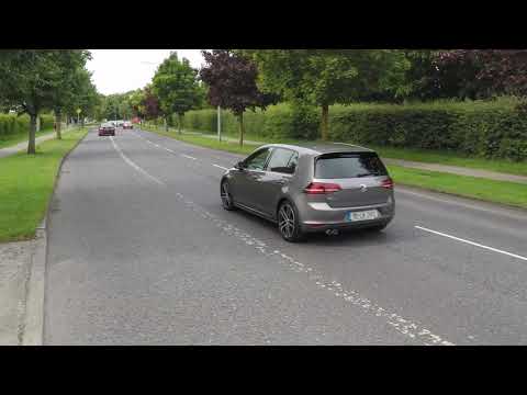 Audi A6 racing a VW Golf GTD on Carpenterstown Road