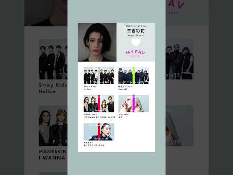MY FAV THE FIRST TAKE 三吉彩花が作るプレイリストを期間限定で公開中。#MYFAV_TFT