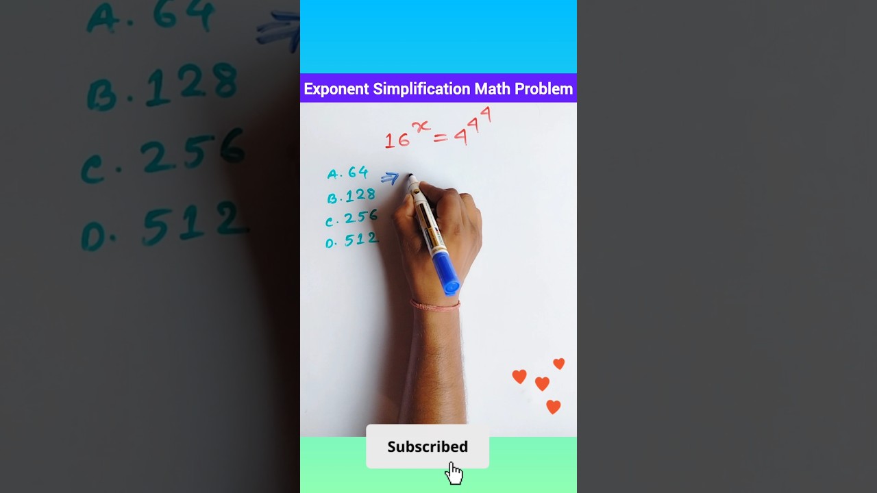 Nice Exponent Simplification Algebra Math Problem #exponents #simplification #algebra #math