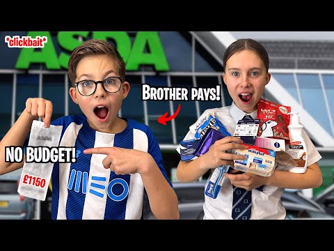 WHAT EVER MY BIG SISTER CAN CARRY, ILL PAY FOR! *NO BUDGET SHOPPING*