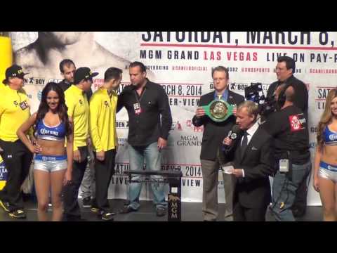 Ricardo Alvarez vs. Sergio Thompson weigh in