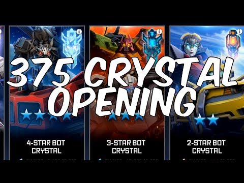 EPIC 3 x 4 STAR BOT CRYSTAL OPENING! - + MORE! 375 CRYSTAL OPENING! - TRANSFORMERS: Forged To Fight