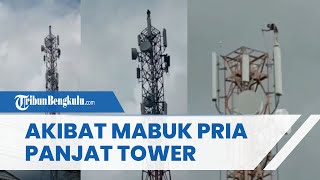Akibat Minum Minuman Keras Pria Panjat Tower Operator, Sebut Merasa Tak Berguna Lagi Hidupnya