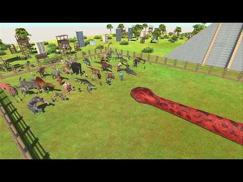 Giant Titanoboa vs Every Unit in Animal Revolt Battle Simulator - Kaiju Nation