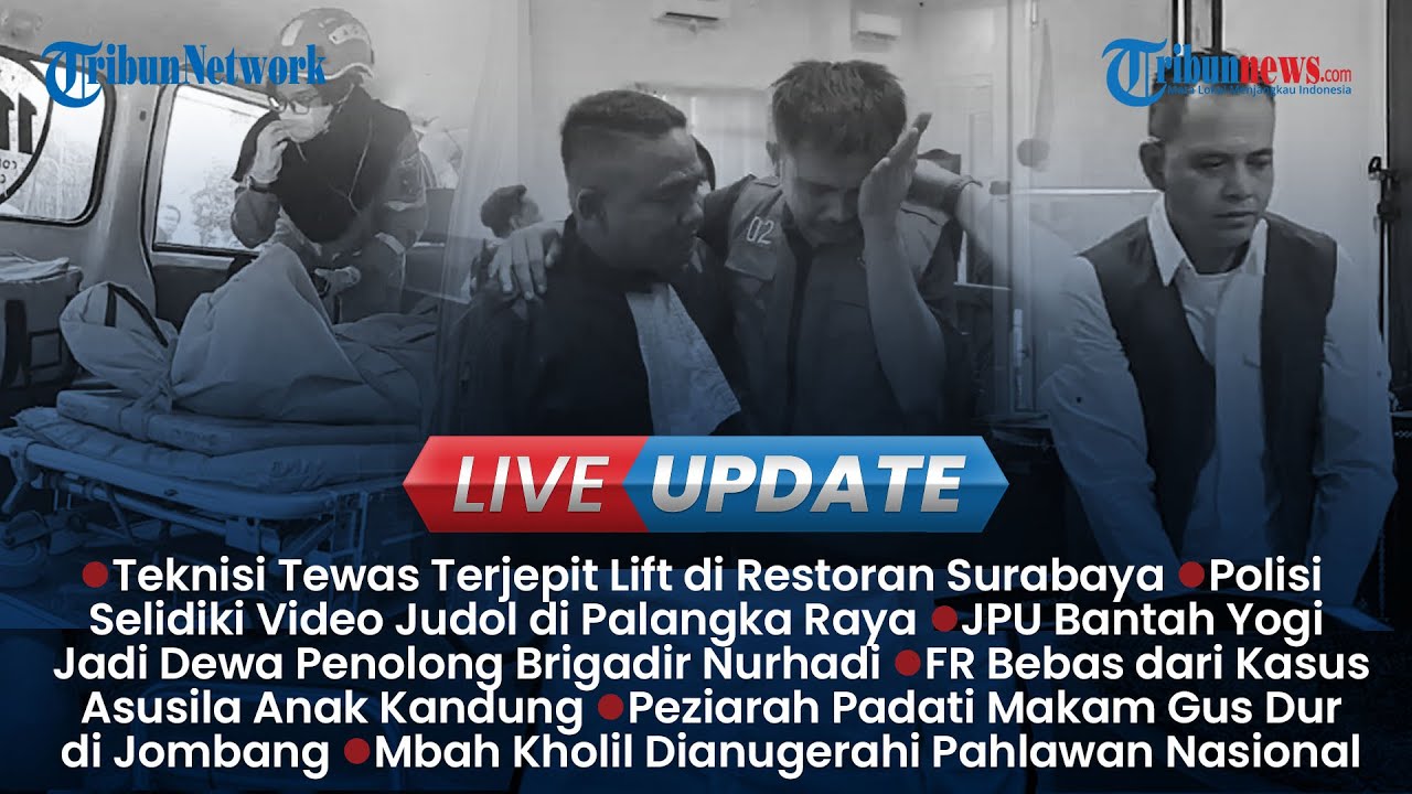 LIVE UPDATE SIANG: Teknisi Tewas Terjepit Lift di Surabaya, Video Viral Anggota Polisi Main Judol