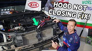 WHY HOOD DOES NOT CLOSE ON KIA FORTE SPORTAGE SORENTO SOUL RIO OPTIMA