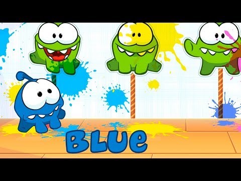 Om Nom is attacked with paint bombs / Learn English with Om Nom / Educational Cartoon