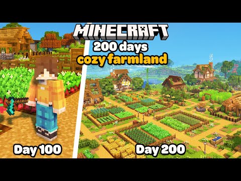 , title : 'I Spent 200 Days Building the Ultimate Cozy Farm in Minecraft'