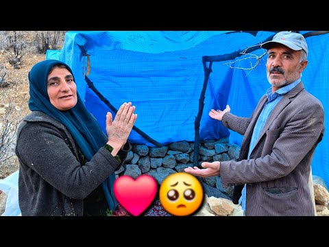 The love of an elderly couple; a warm shelter for grandmother and Abbas