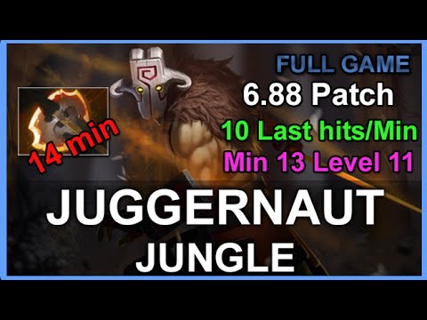 Juggernaut Jungle | 14 min Battlefury 10 Last Hits per min