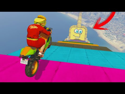 IMPOSSIBLE MEGA RAMP! SPONGEBOB LEVEL! - GTA V ONLINE
