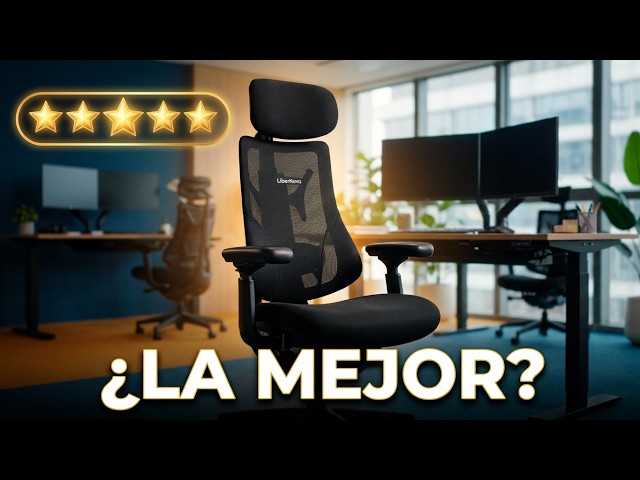 Silla ergonómica Libernovo Omni SE negra soporte lumbar y reclinación 160° video