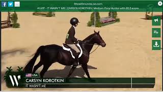 It Wasn’t Me &amp; Carsyn Korotkin Medium Pony Hunter Holiday Finale 2024 🥈