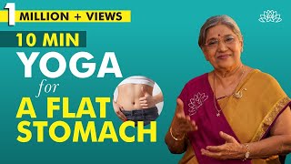 Lose Your Belly Fat: 10-Minute Yoga for a Flat Stomach | Trim Your Tummy | Dr. Hansaji