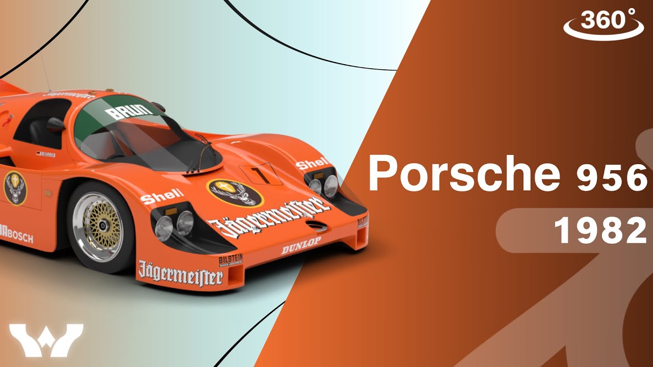 Porsche 956 Grupo C Brun Motorsport 1982 Jagermeister Racing HQ Modelo 3D