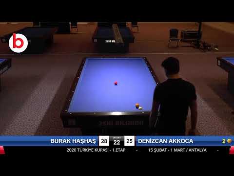 BURAK HAŞHAŞ & DENİZCAN AKKOCA Bilardo Maçı - 2020 GENÇLER 1.ETAP-FİNAL