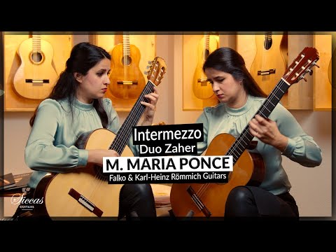 Duo Zaher play Intermezzo by Manuel Maria Ponce on Falko & Karl Heinz Römmich Guitars
