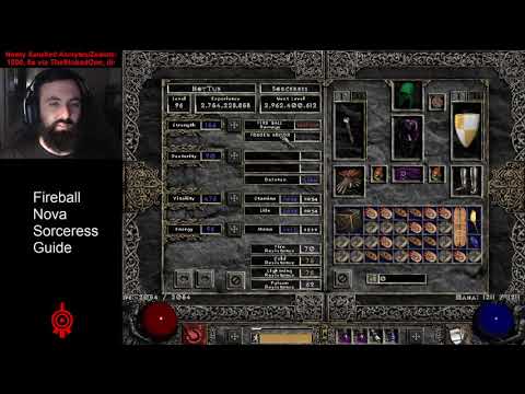D2R Prep Guide #7 - Fire Ball/Nova Sorceress - All Setups - Stats/Skills/Gear/Areas/Demos