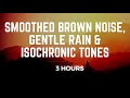 Smoothed Brown Noise With Rain And Isochronic Tones | Particularly Good For Focus And Concentration