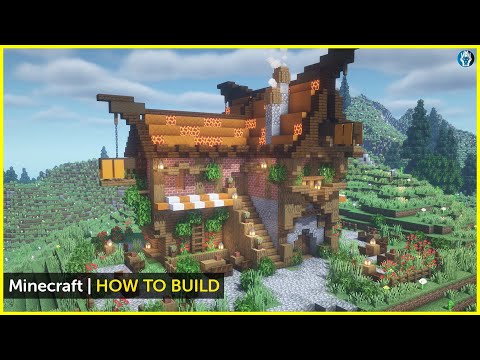 LionCheater - Minecraft How to Build a Fantasy Restaurant (Tutorial)