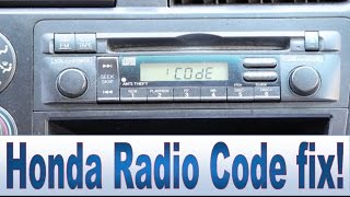 Honda Civic Accord CR-V Pilot Radio Code and Serial Number Repair