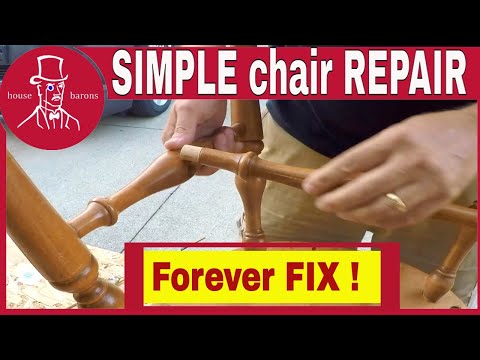 Fix a broken Kitchen Chair leg spindle | Easy Furniture Repair