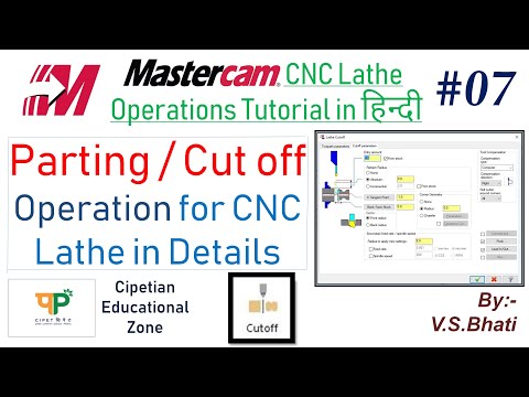 Parting Operation for CNC Lathe in Mastercam || Peck Depth || Parting || Cut off || Lathe Tutorial