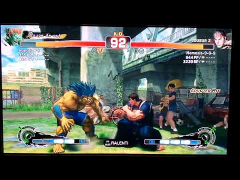 nonoGT75 [Blanka] vs Nemesis-9-9-9 [Ryu] SSF4 AE 2012 Online Ranked Matches - PSN