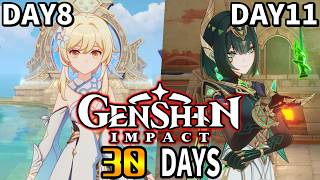 【原神30days】完全無課金で最初から30日間ガチ攻略して螺旋12層を星9クリアする！【DAY8～DAY11】