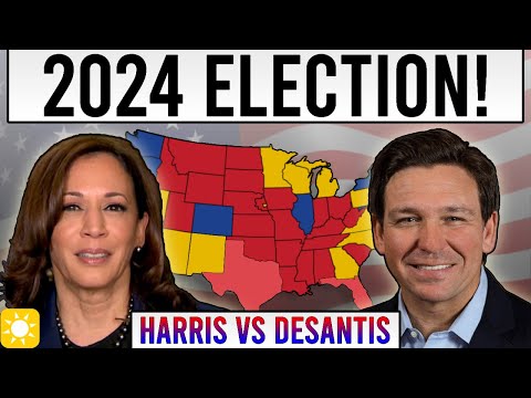 2024 Election Prediction | Harris vs DeSantis (Summer Recession)