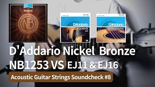 Video thumbnail for D'Addario NB1253 Nickel Bronze vs EJ11 vs EJ16 | Acoustic Guitar Strings Soundcheck #8 by Shinji Aco_Fingerstyle