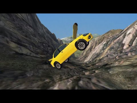 Super drop into the abyss  Crash the car from the mountain   #11 BeamNG drive