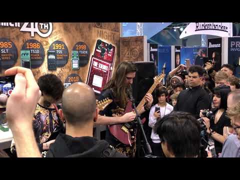 NAMM 2019: Polyphia G.O.A.T Ibanez booth