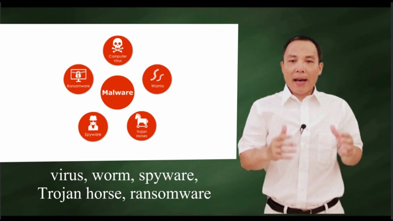 Malware: virus, worm, Trojan horse, spyware, & ransomware