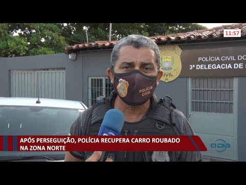 ApoÌs perseguicão, PoliÌcia recupera carro roubado na zona norte 20 10 2021