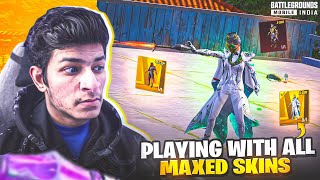 🔥 OMG PLAYING WITH ALL MAXED SKINS - BGMI MAX XSUIT 😱CONQUEROR GAMEPLAY | LegendX