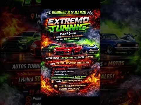 Domingo 8 de Marzo.      "Extremo Tunning"       Monumento J. F. Kennedy - Quemu Quemu - La Pampa