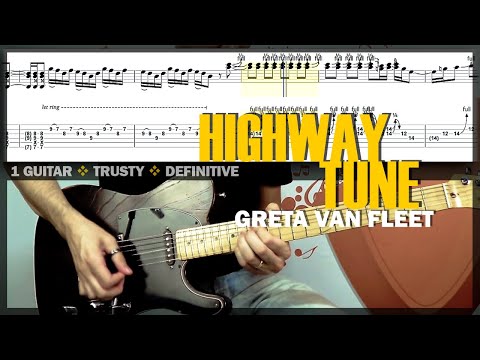Highway Tune | Guitar Cover Tab | Guitar Solo Lesson | Backing Track with Vocals 🎸 GRETA VAN FLEET