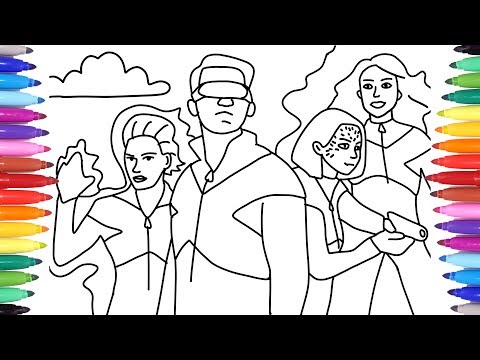 X-MEN DARK PHOENIX // PHOENIX STORM CYCLOPS X MEN COLORING PAGES // HOW TO DRAW X MEN