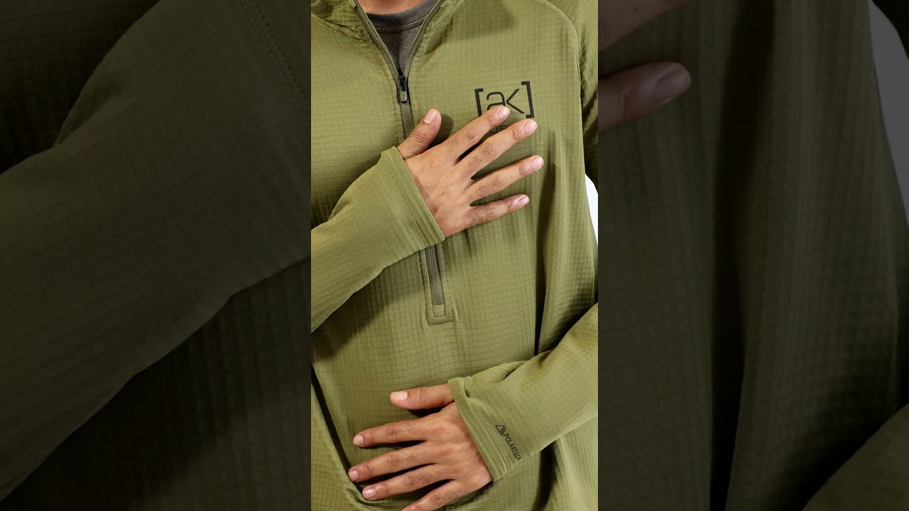 メンズ Burton [ak] ヘリウム グリッド ハーフジップ フリース