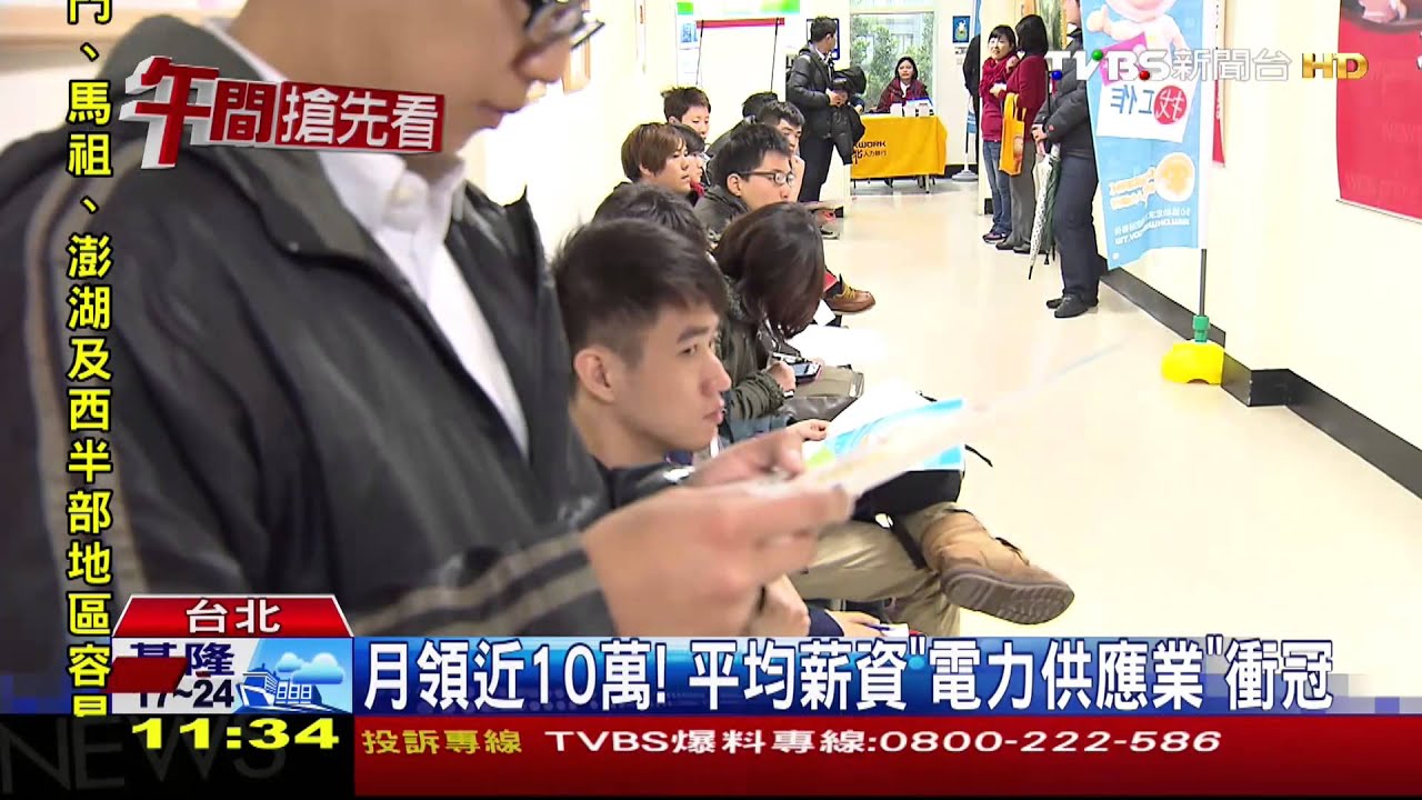 月領近10萬! 平均薪資「電力供應業」衝冠