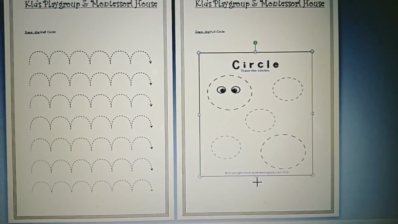 creative art, ms word, ms office, how to creat tracing worksheet for kids#montessoricurriculum