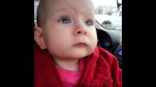 Freya Month 7 In Car With Rain