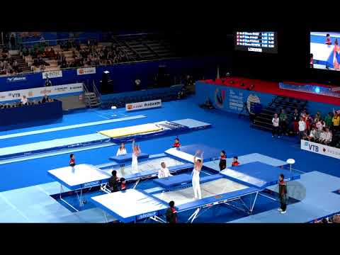 France 2 (FRA) M - 2019 Trampoline Worlds, Tokyo (JPN) - Qualification Synchro R1